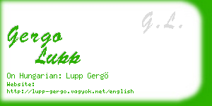 gergo lupp business card